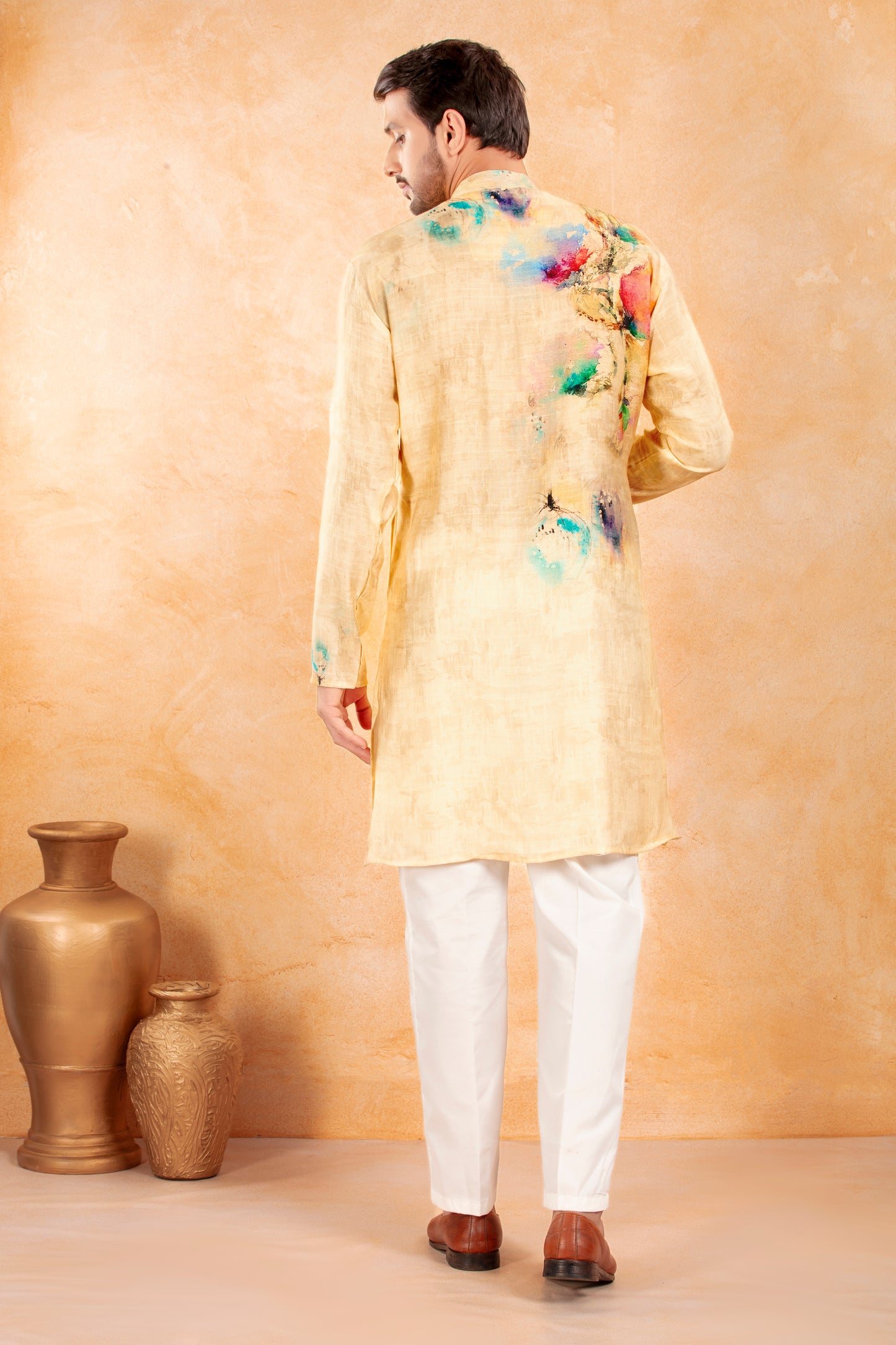 Ivory Splash Kurta Set