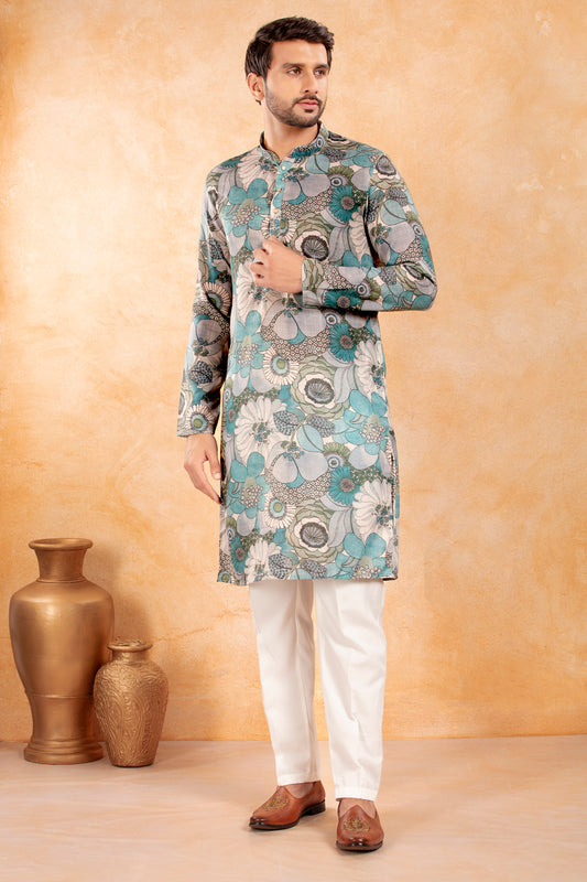 Sky Bloom Kurta Set