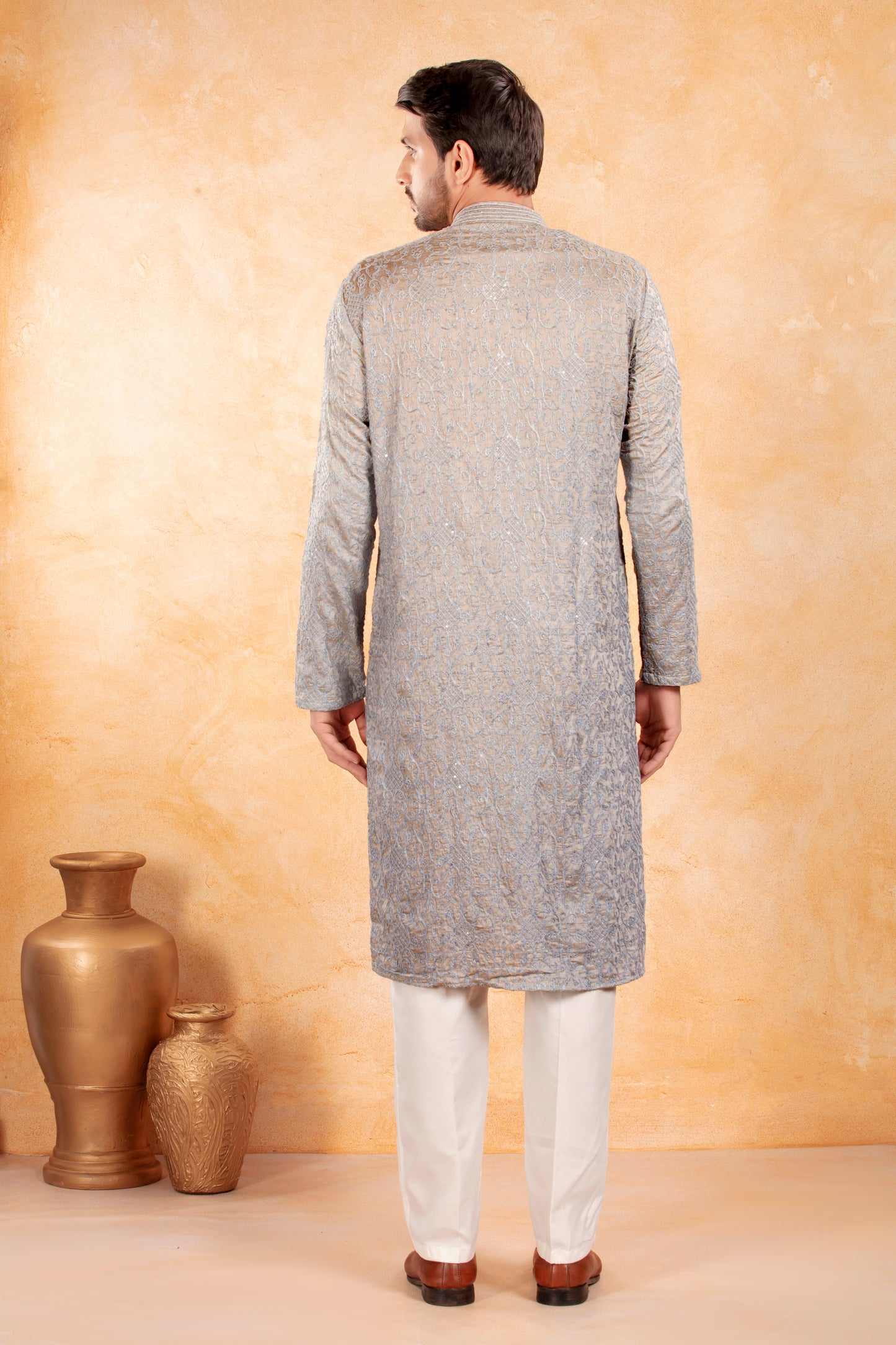 Steel Mist Ombre Kurta Set