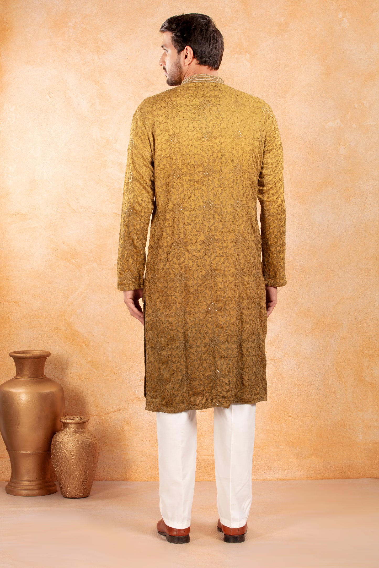 Amber Glow Ombre Kurta Set