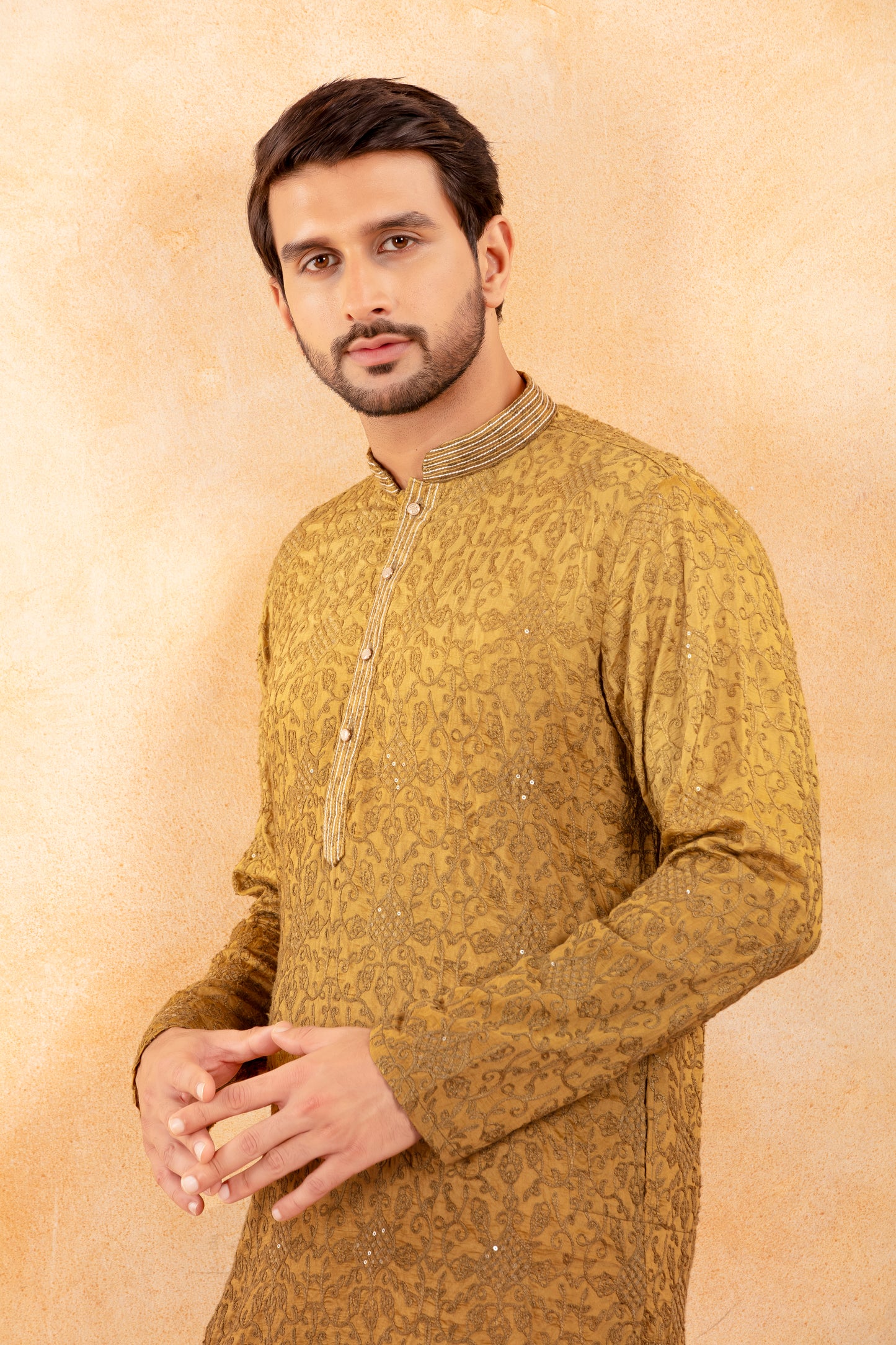 Amber Glow Ombre Kurta Set