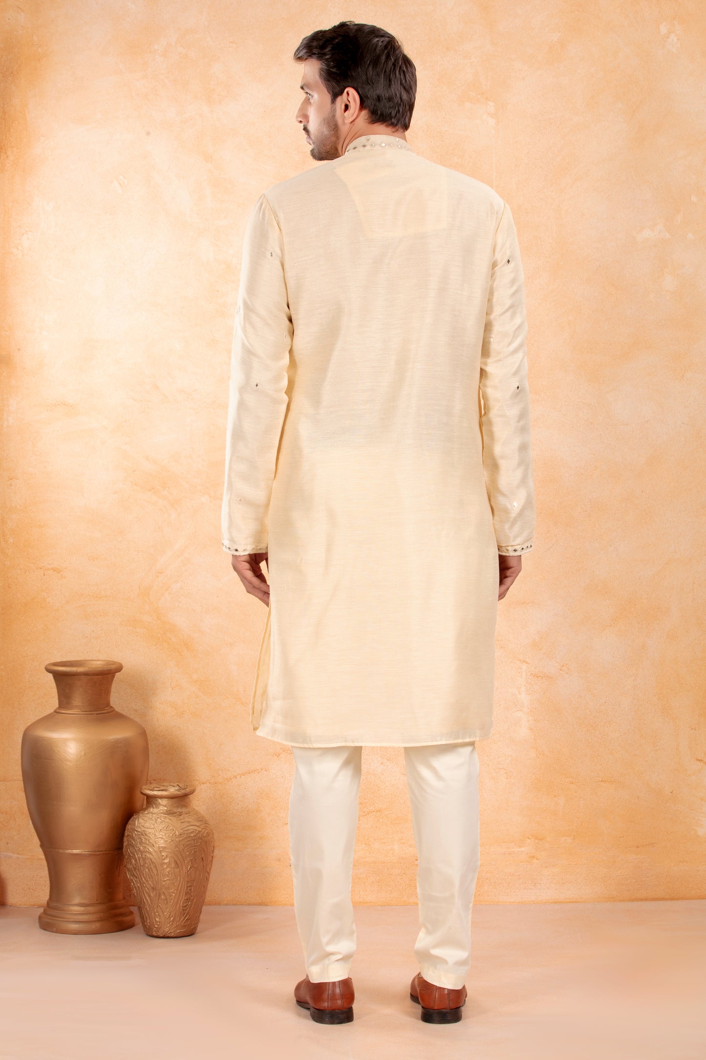 Ivory Gota Work Kurta Set