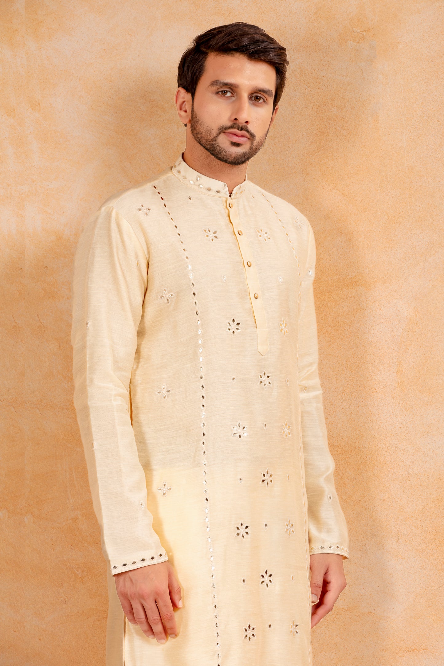 Ivory Gota Work Kurta Set