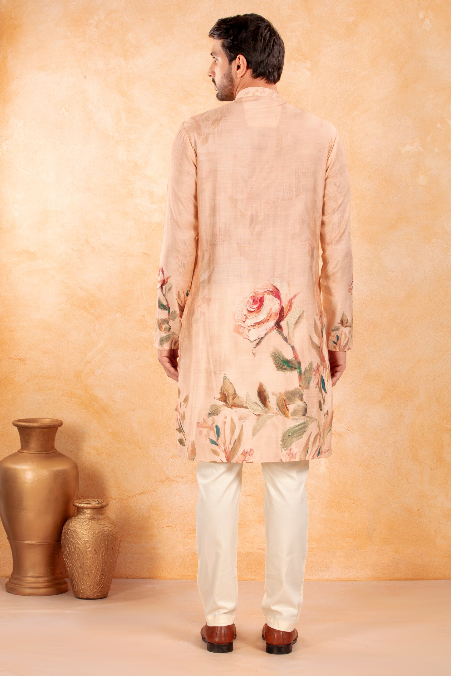 Blush Petal Print Kurta Set