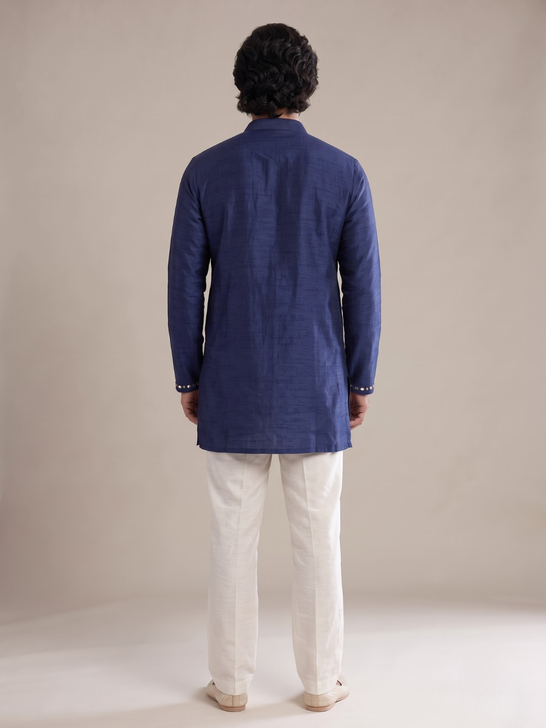 NAVY JEWEL MIRROR KURTA