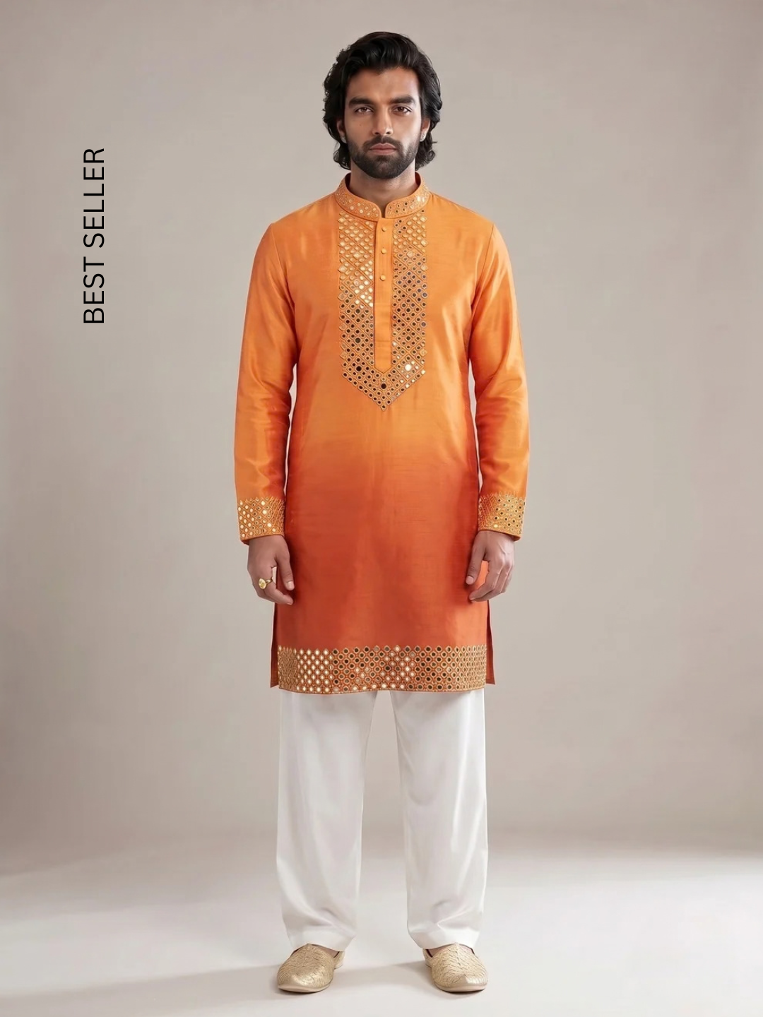SUNSET MIRROR SILK KURTA