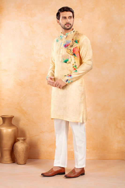 Ivory Splash Kurta Set