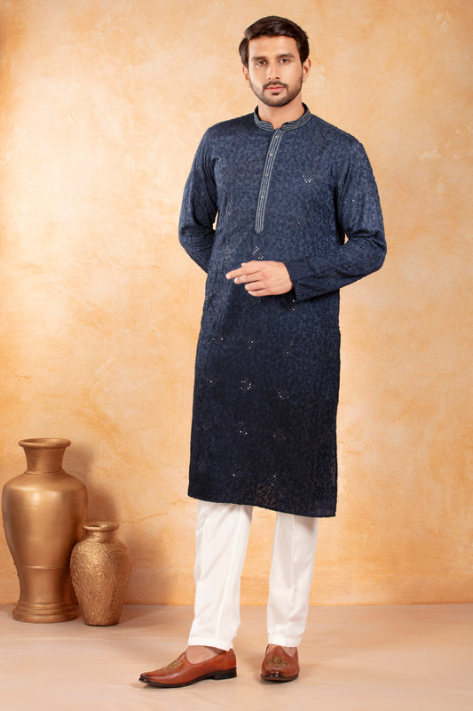 Midnight Fade Ombre Kurta Set