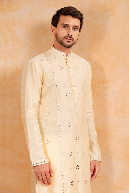 Ivory Gota Work Kurta Set