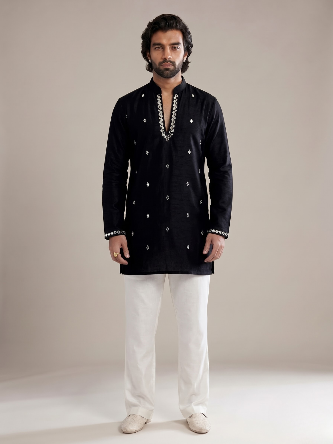 THE ECLIPSE BLACK MIRROR KURTA