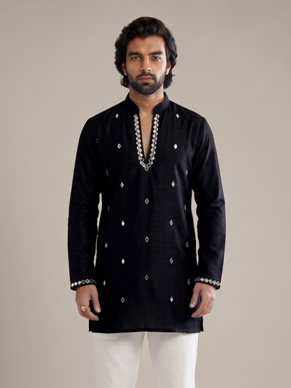 THE ECLIPSE BLACK MIRROR KURTA