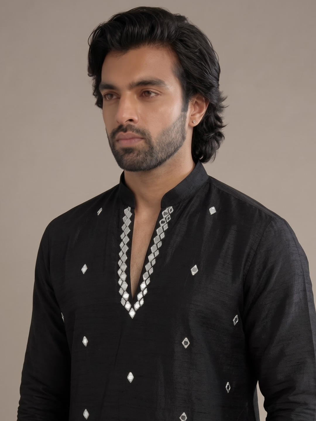THE ECLIPSE BLACK MIRROR KURTA