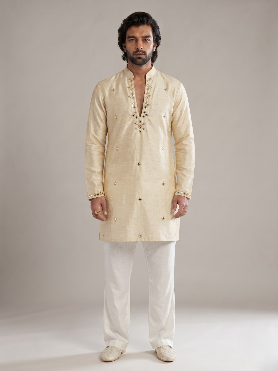 IVORY AURA MIRROR KURTA