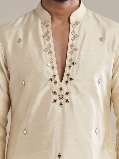 IVORY AURA MIRROR KURTA