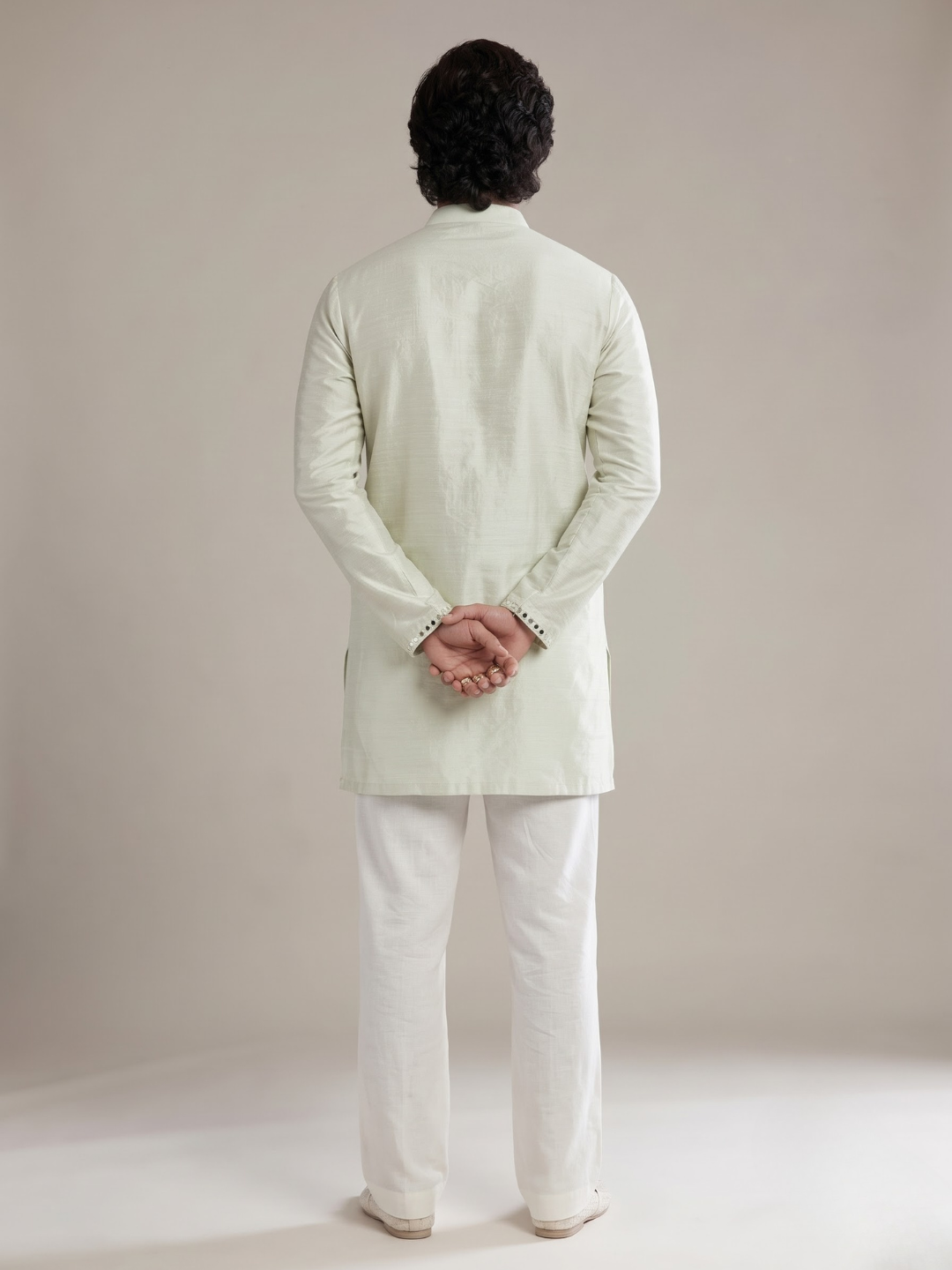 THE SIGNATURE IVORY MIRROR KURTA