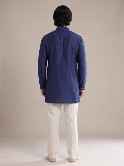 NAVY JEWEL MIRROR KURTA