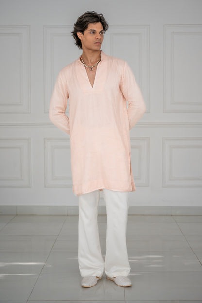 Powder Pink Jal Kurta Set