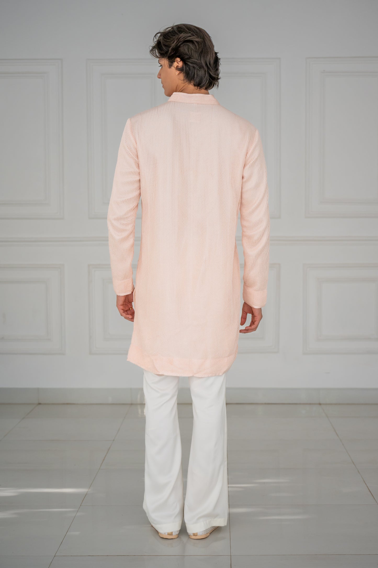 Powder Pink Jal Kurta Set