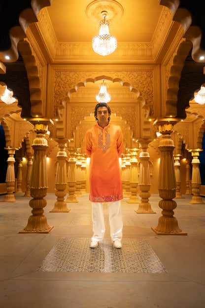 Sunset Mirror Silk Kurta Set