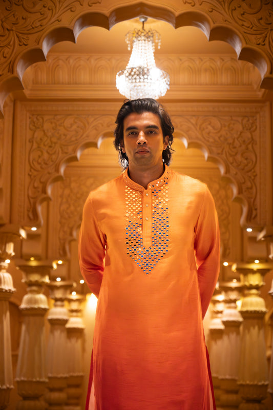 Sunset Mirror Silk Kurta Set