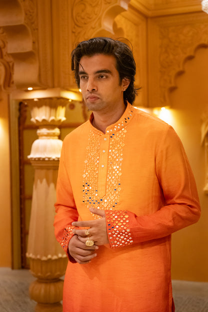 Sunset Mirror Silk Kurta Set