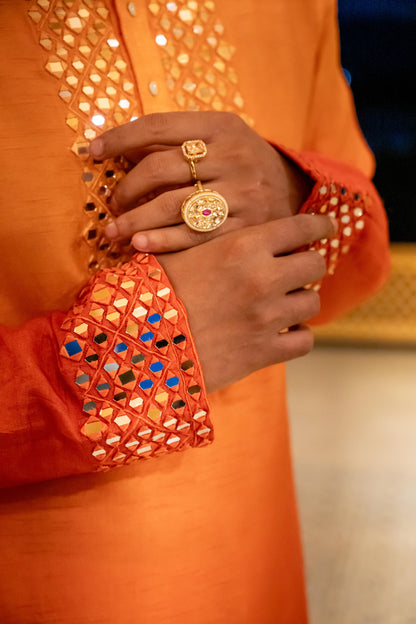 Sunset Mirror Silk Kurta Set