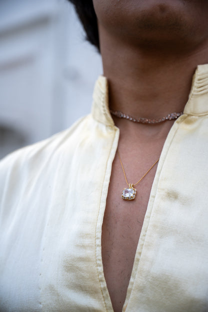 Ivory Yellow Jal Kurta Set