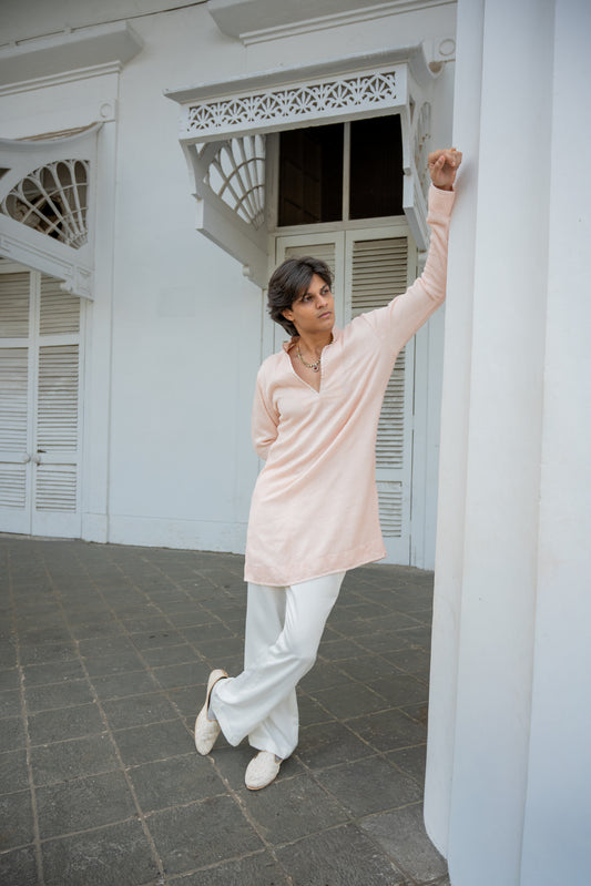 Powder Pink Jal Kurta Set