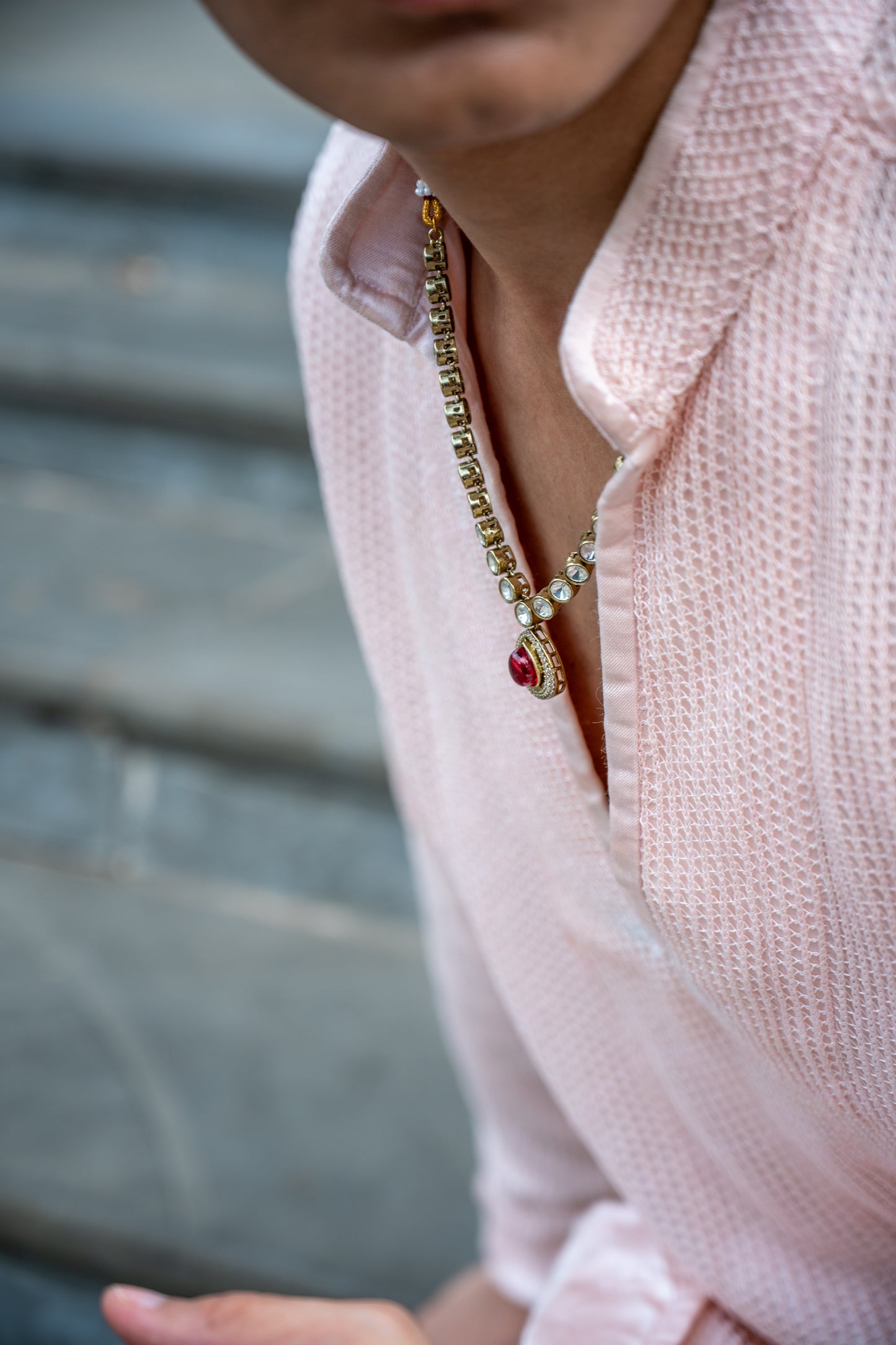 Powder Pink Jal Kurta Set