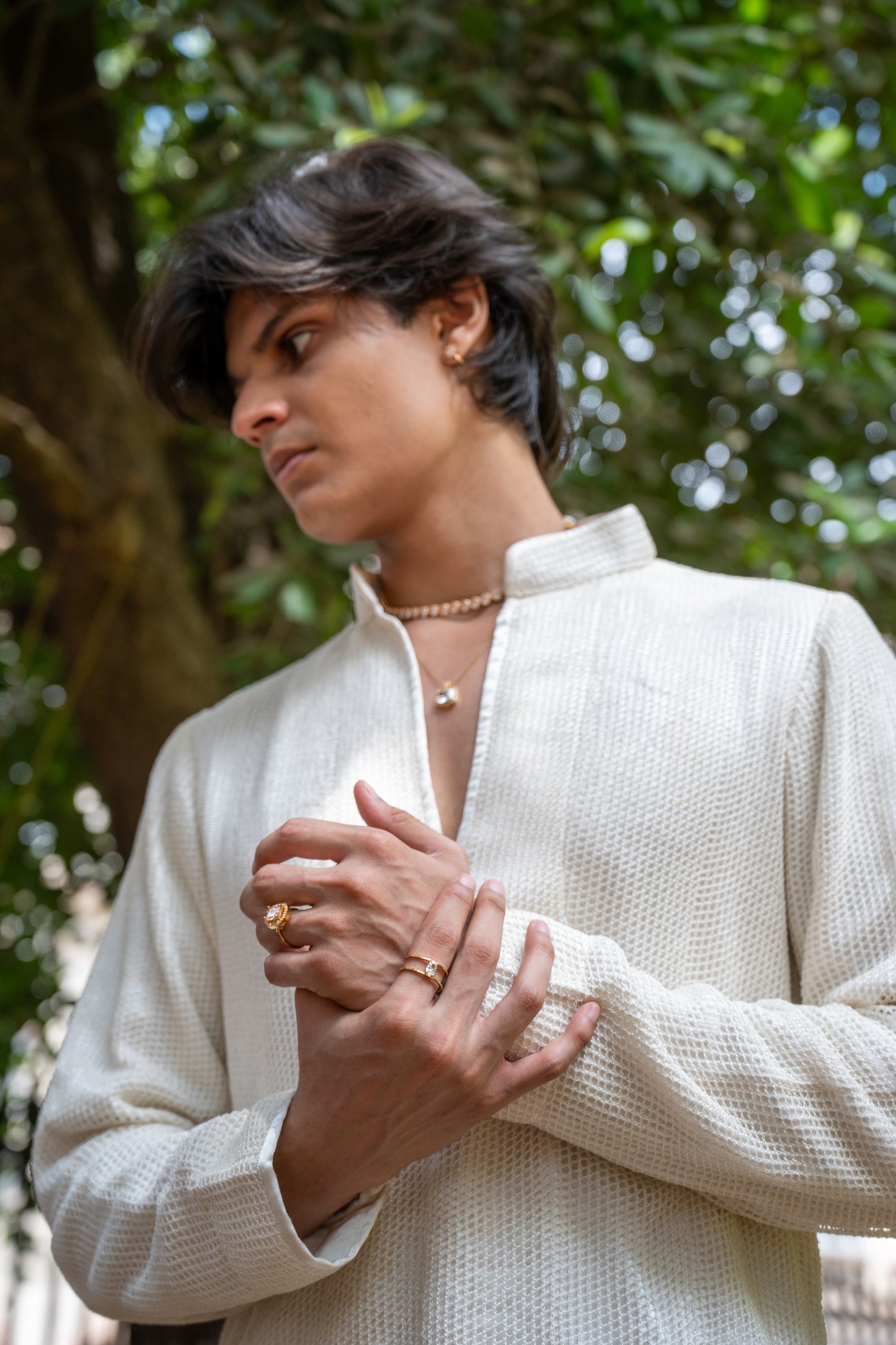 Ivory Jal Kurta Set
