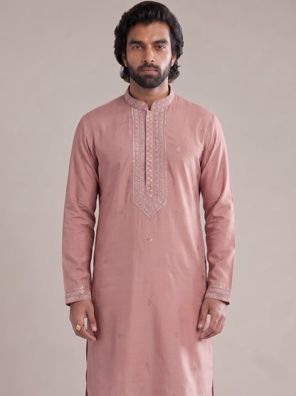 ROSE MIST BEADED EMBROIDERY KURTA SET