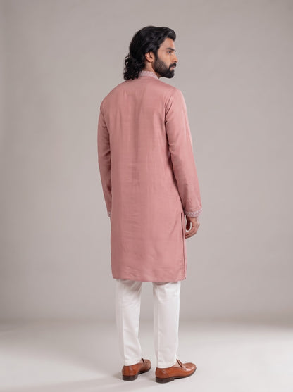ROSE MIST BEADED EMBROIDERY KURTA SET